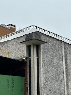 roof parapet in progess